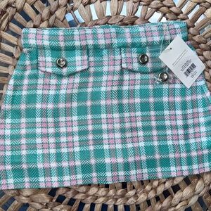 The Beaufort Bonnet Company Pink and Green Plaid Skirt